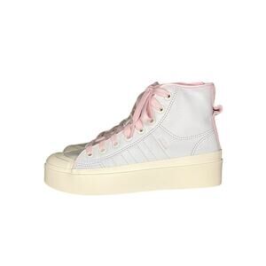 Adidas Womens Nizza Bonega Mid GW6761 White Pink Sneaker Shoes Size 6.5
